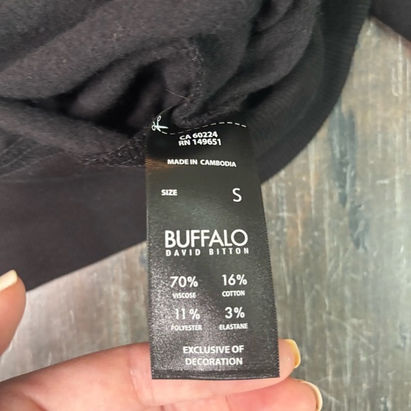 Buffalo David Bitton Black Hoodie - Picture 2 of 7